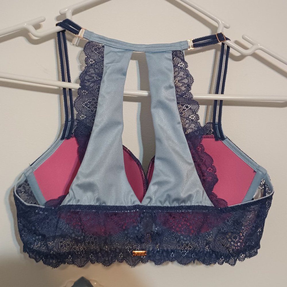 EUC ~ Victoria Secret PINK Date Push-up Racerback Bra (Size: 34C) - Picture 2 of 4